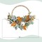 2PCS 16inch Wood Beads Fall Wreath Eucalyptus Berries Pumpkins Lamb Ears Leaves